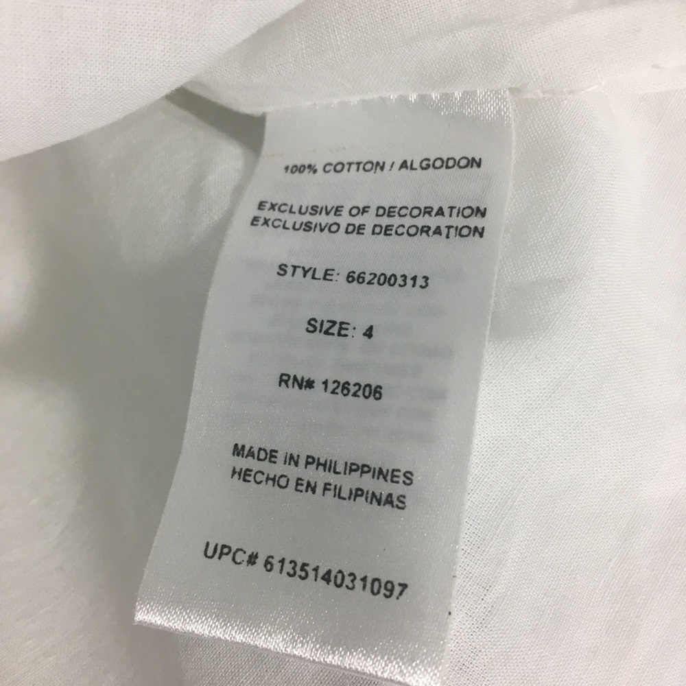 white cotton dress for girls - Picture 9 of 10
